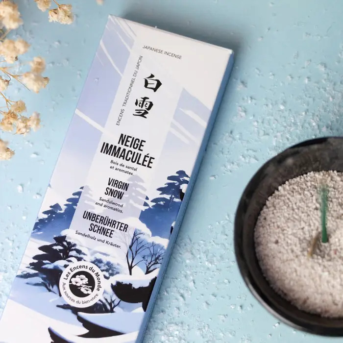 Tradícionális japán füstölőpálcika, kevés füsttel - friss, fás, balzsamos illat - stresszoldás, pihenés, meditáció